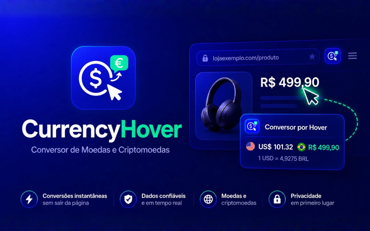 CurrencyHover convertendo um preço